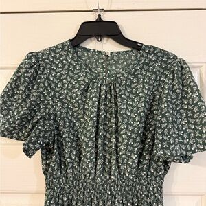 Floral Green Dress